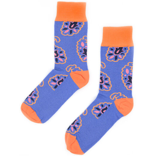 Orange paisley socks